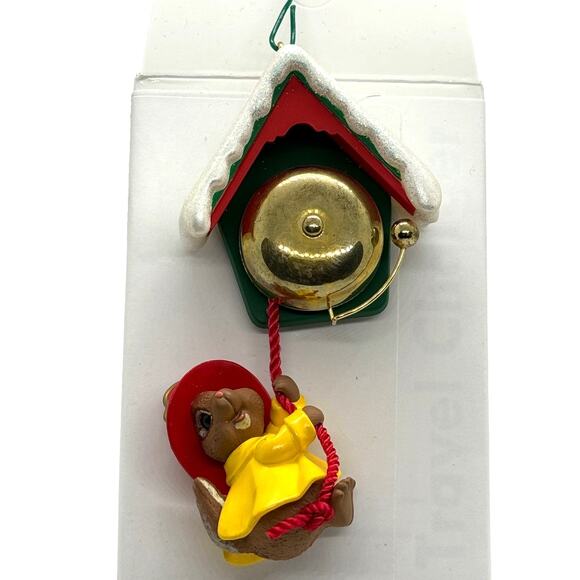 Hallmark 2002 Calling All Firefighters Squirrel Fireman Bell Ornament Vintage - Picture 1 of 5